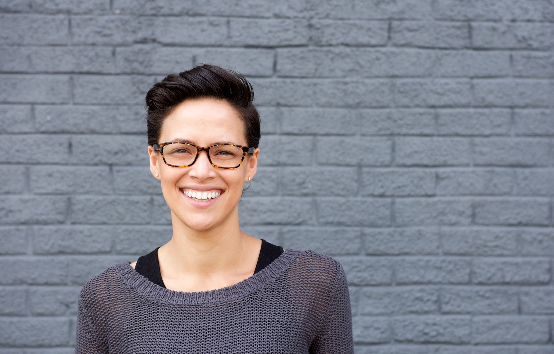 Woman smiling