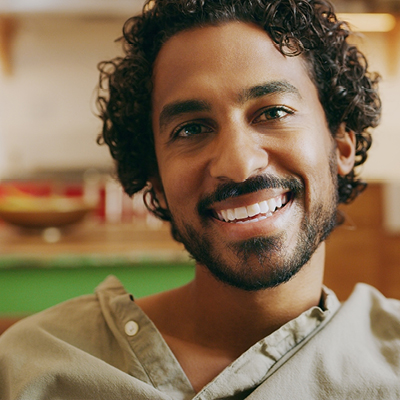 Young man smiling