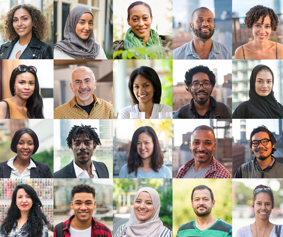 Collage of people