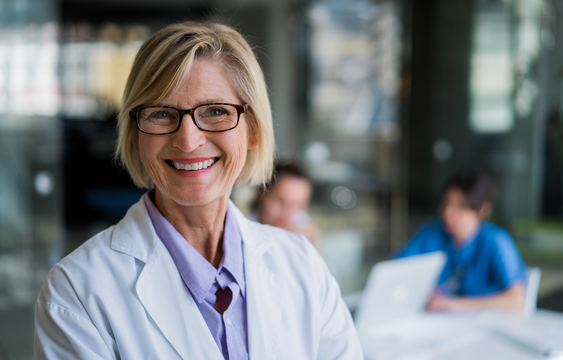 Physician smiling