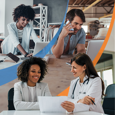 Collage of workers